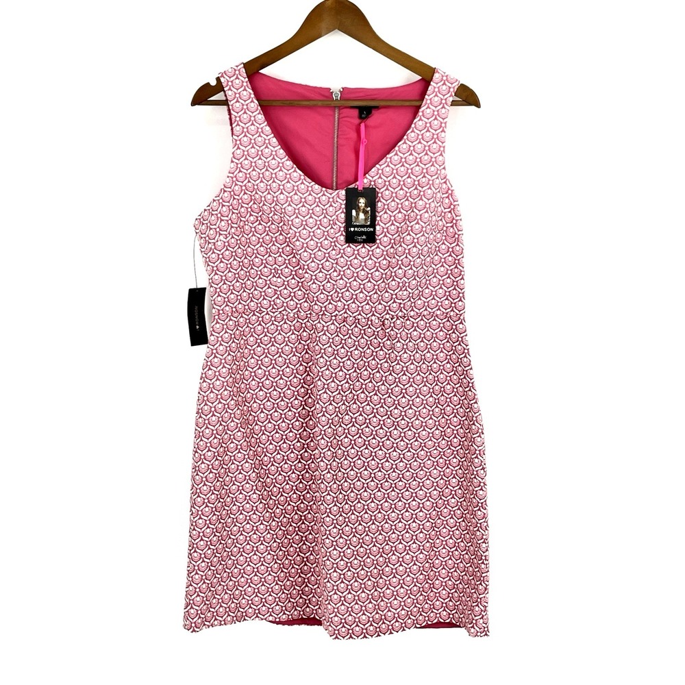 NWT I Heart Ronson‎ Womens Large Dress Pink Open Back Sleeveless Feminine $66